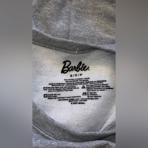 Barbie Grey Hoodie Size Small - Picture 4 of 4